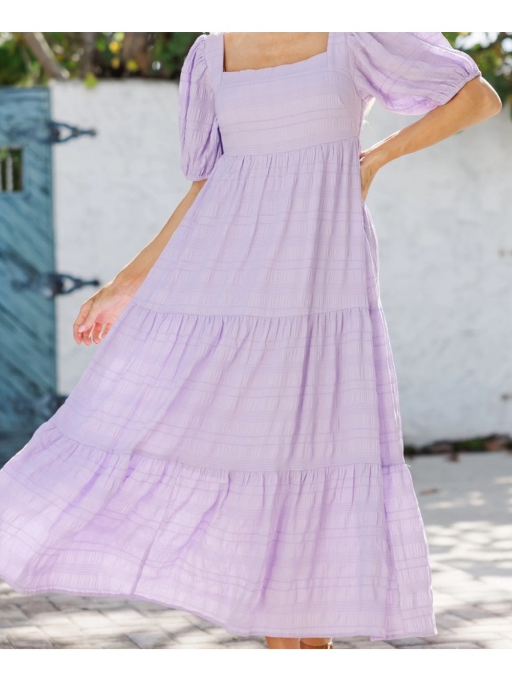 Lavender Puff-Sleeve Maxi Dress - Brand: Shop The Mint